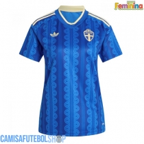 Camisa de time de futebol Suécia Replicas 2º Equipamento Feminina Mundo 2026 Manga Curta